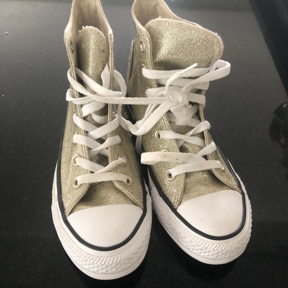 NWOT Womens Converse All Star Gold High Tops